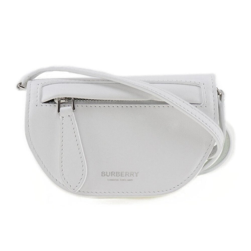 BURBERRY Olympia Mini Shoulder Shoulder Bag White leather Women